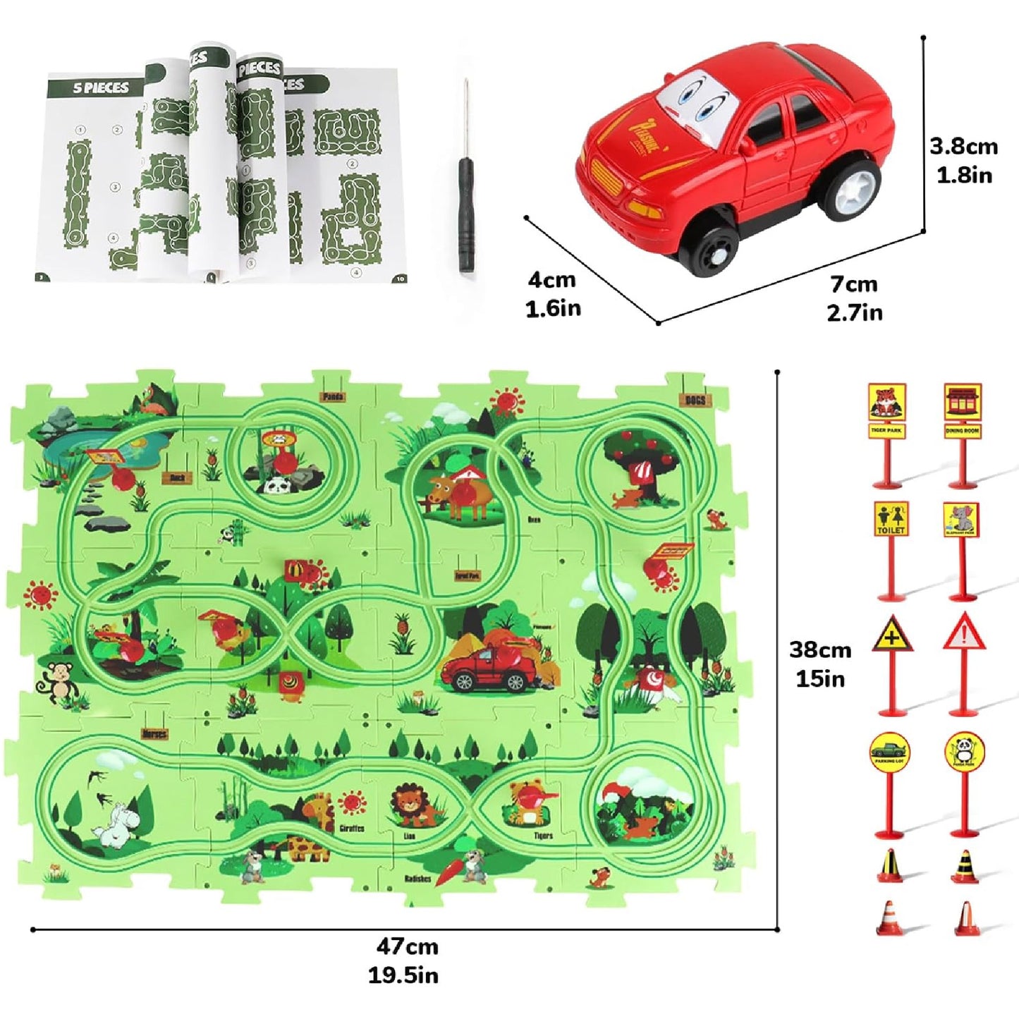 ✨ PistaMágica™ | Pista De Rompecabezas Carrito 25 Pcs 🚗🧩