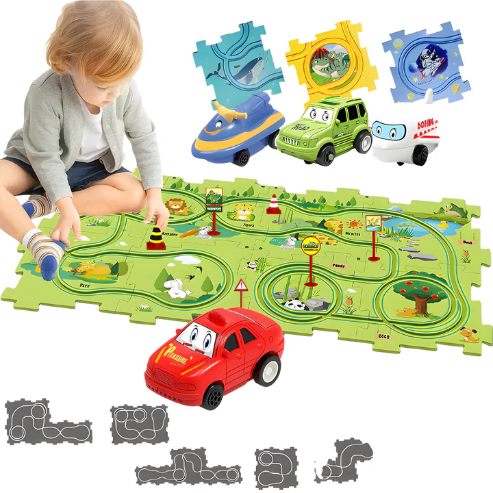 ✨ PistaMágica™ | Pista De Rompecabezas Carrito 25 Pcs 🚗🧩